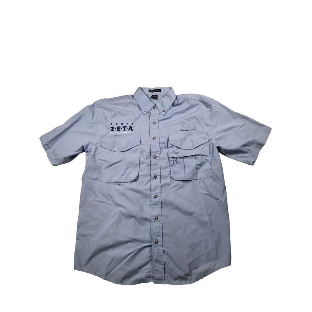 NCAA River's End Button Up Shirt Sz M Men Texas Zeta Tx/Ou Weekend 2012 Short Sl